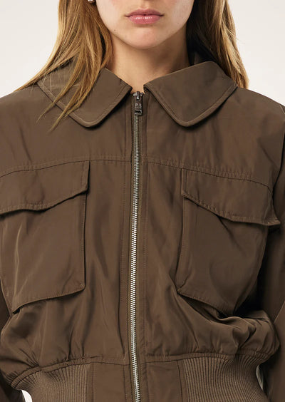 PE NATION PURSUIT BOMBER JACKET WALNUT