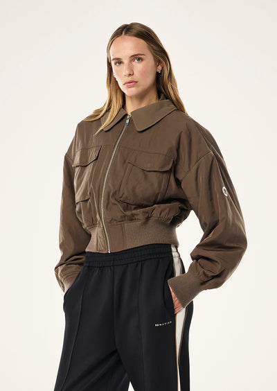 PE NATION PURSUIT BOMBER JACKET WALNUT