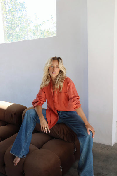 THE LINE | HENDRIX LONG SLEEVE LINEN SHIRT WHITE| BABY LEMONADE STORE