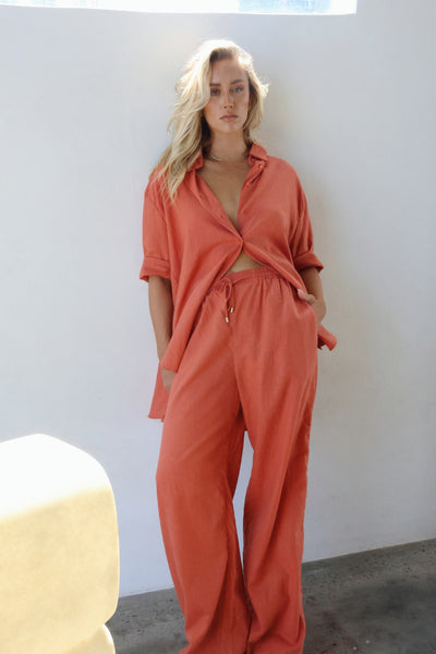 THE LINE | JONES LINEN PANTS AMBER | BABY LEMONADE STORE