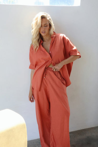 THE LINE | JONES LINEN PANTS AMBER | BABY LEMONADE STORE