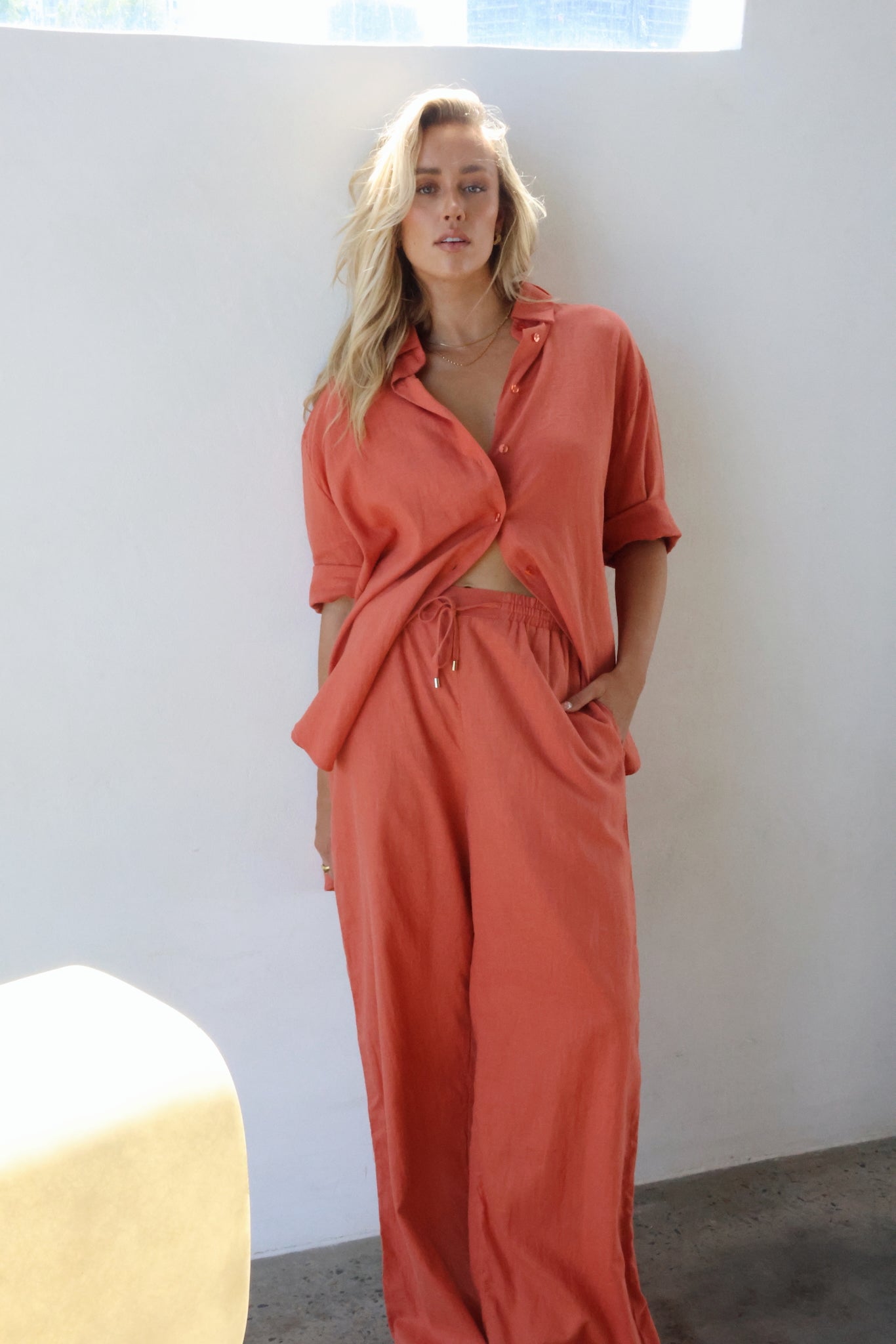 THE LINE | JONES LINEN PANTS AMBER | BABY LEMONADE STORE