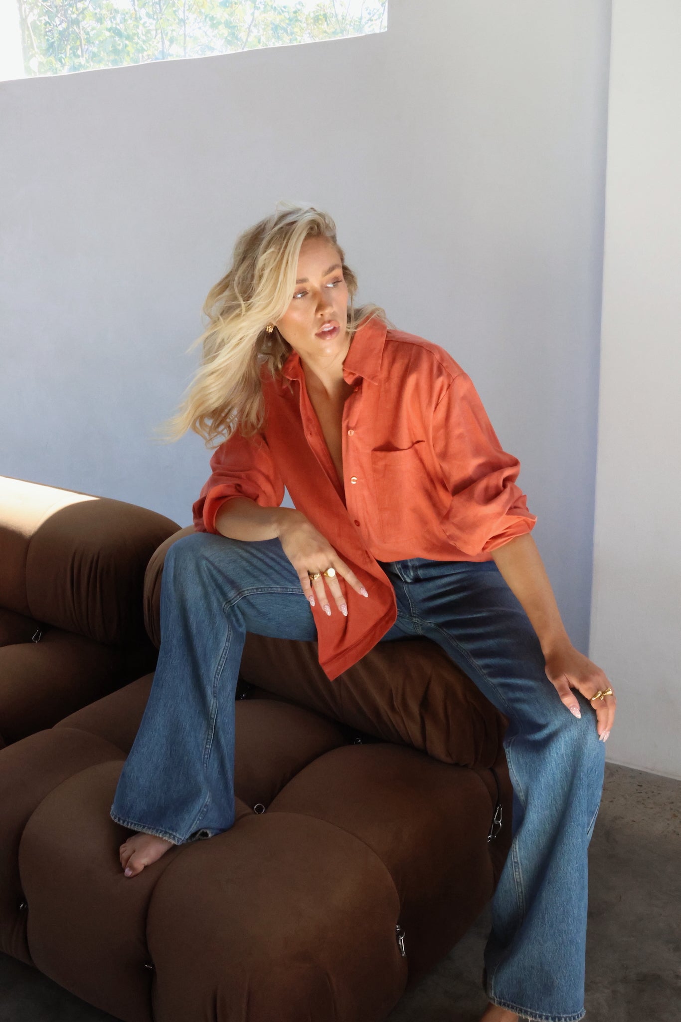 THE LINE | HENDRIX LONG SLEEVE LINEN SHIRT WHITE| BABY LEMONADE STORE