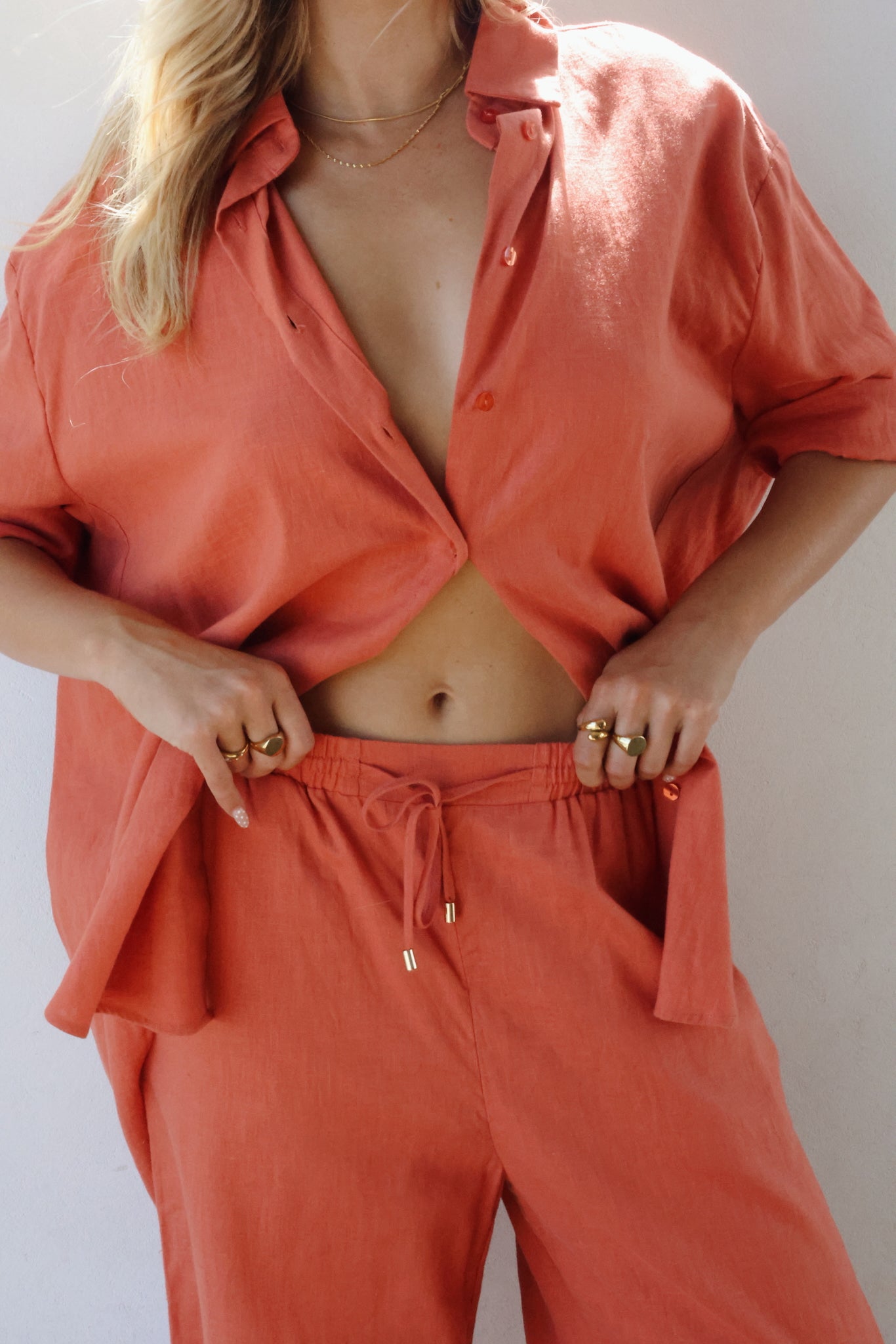 THE LINE | JONES LINEN PANTS AMBER | BABY LEMONADE STORE