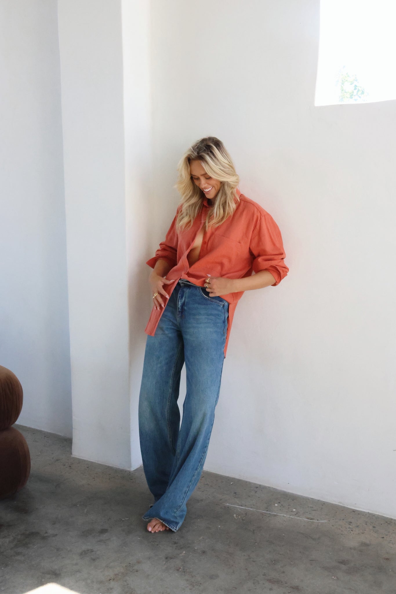 THE LINE | HENDRIX LONG SLEEVE LINEN SHIRT WHITE| BABY LEMONADE STORE