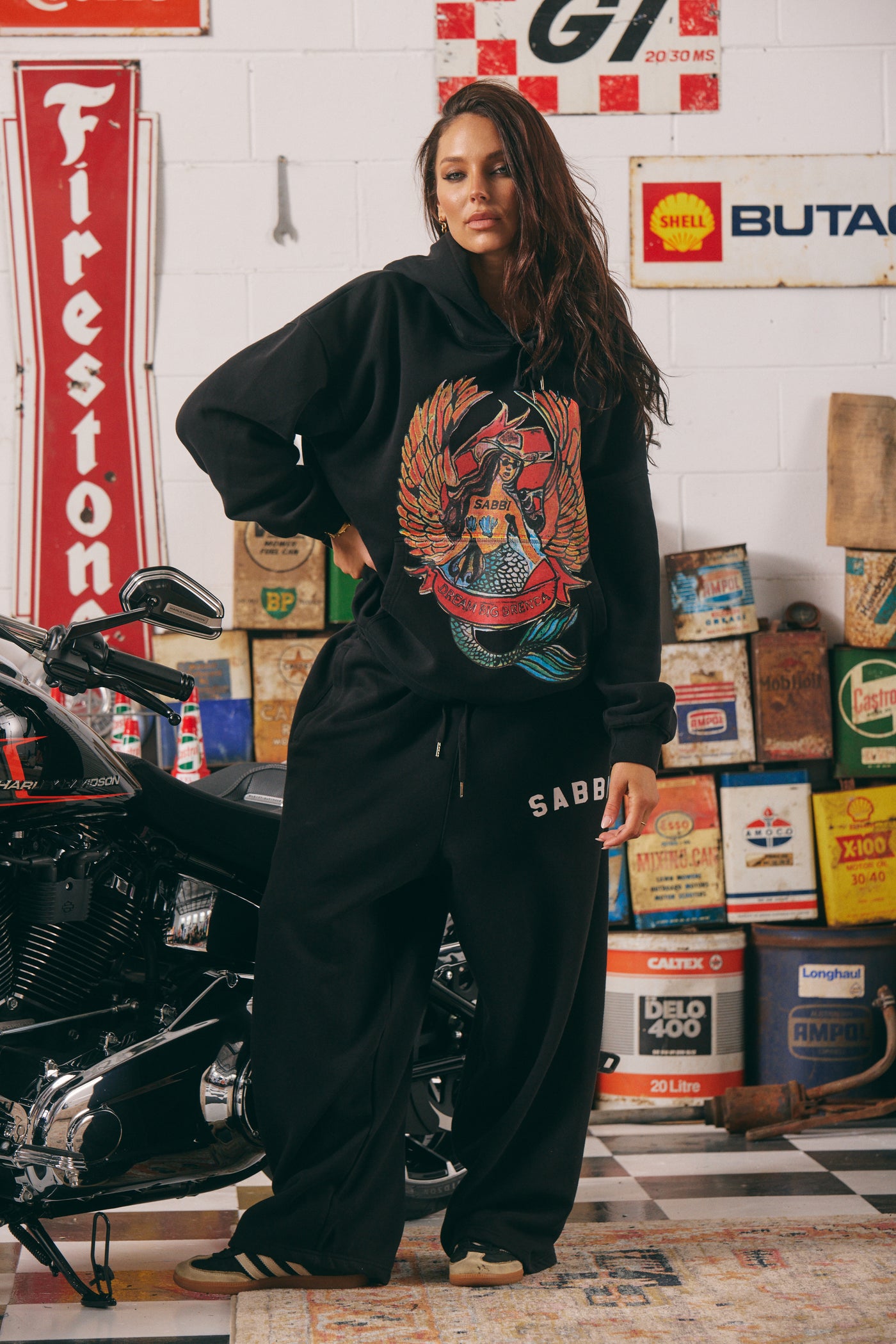 SABBI BRENDA TRACK PANTS BLACK