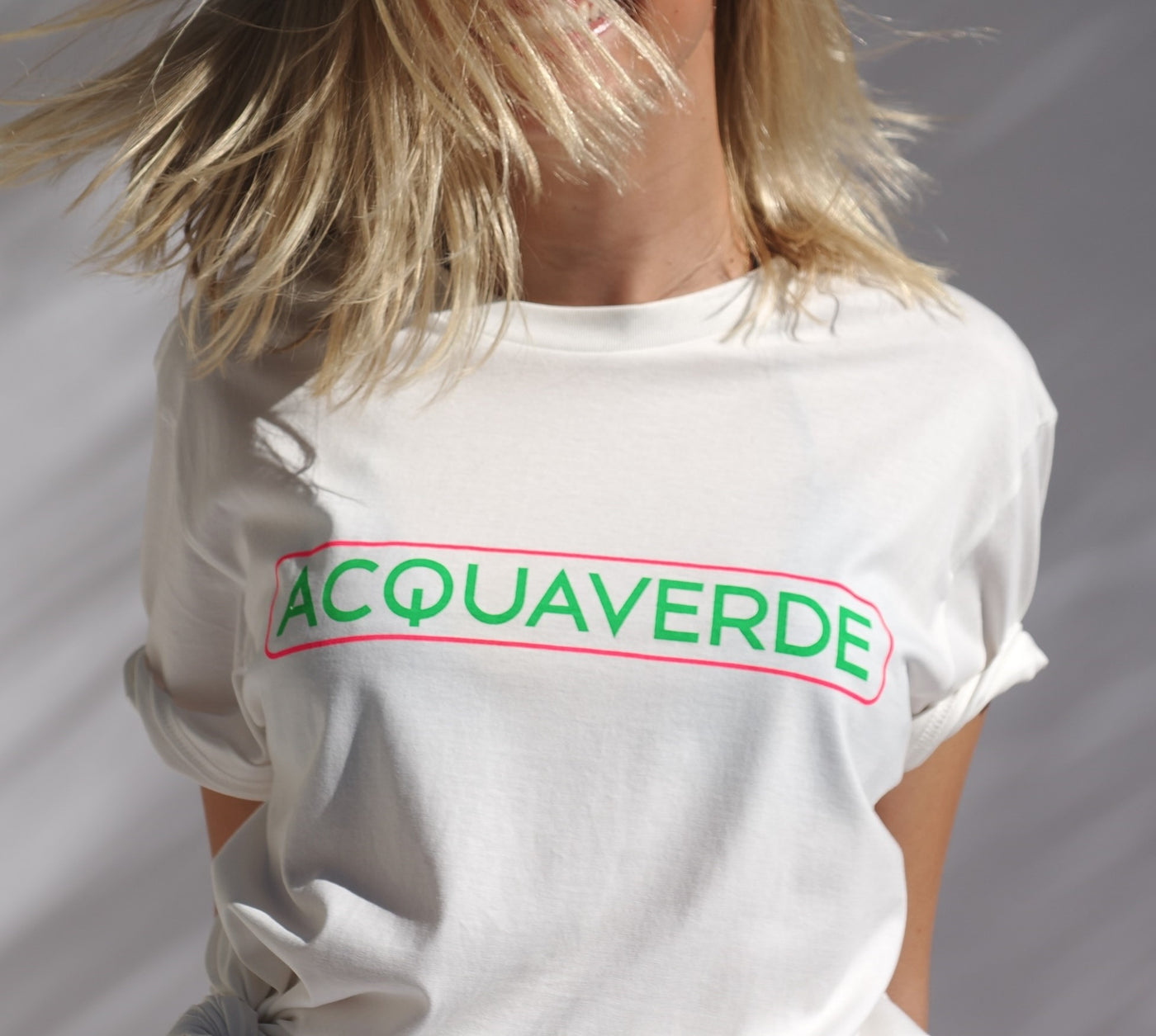 Little Palma Aquaverde Cotton Graphic Tee White