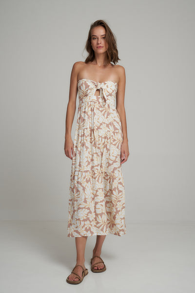 Lilya Porter strapless floral dress Tropico