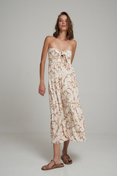 Lilya Porter strapless floral dress Tropico