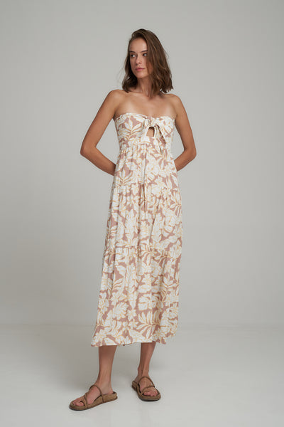 Lilya Porter strapless floral dress Tropico