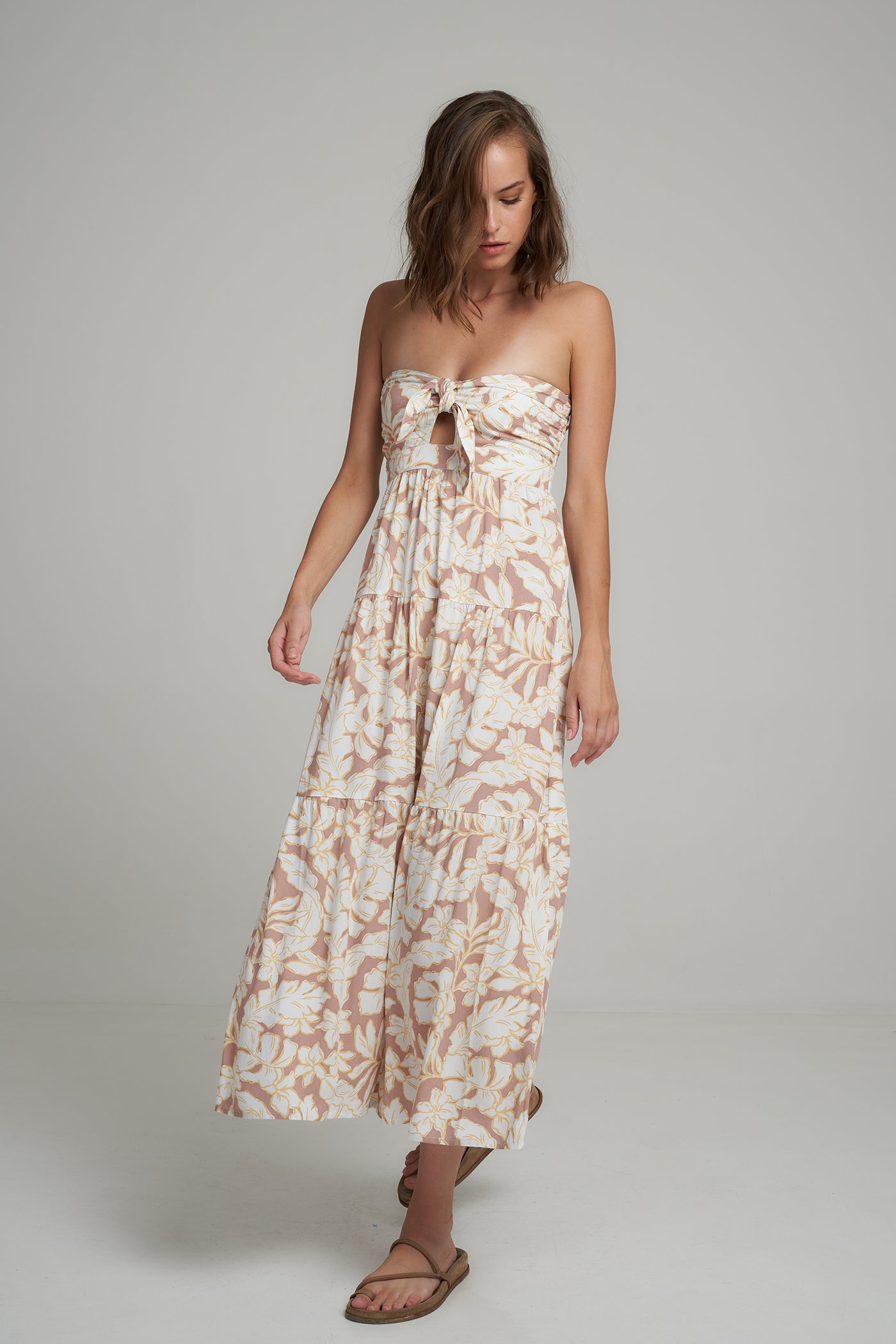 Lilya Porter strapless floral dress Tropico
