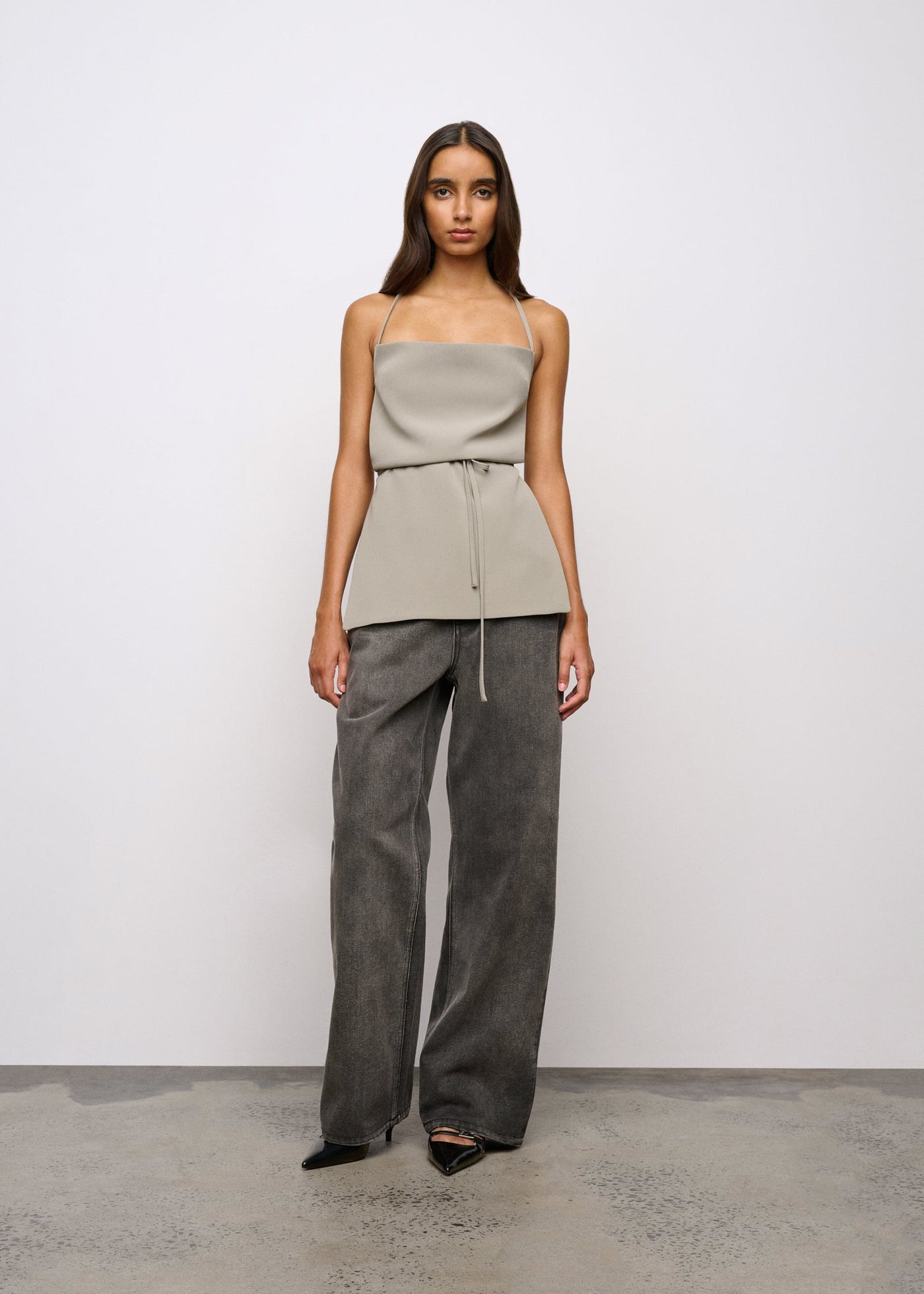 ONE OF OTHERS RAEF BACKLESS TOP SAGE