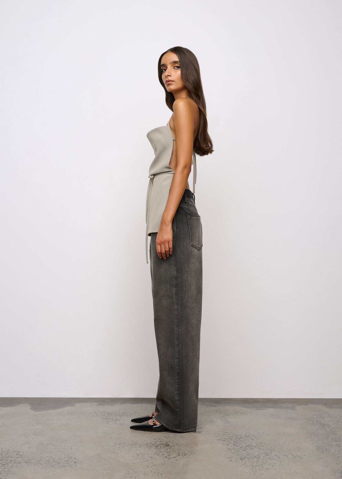 ONE OF OTHERS RAEF BACKLESS TOP SAGE
