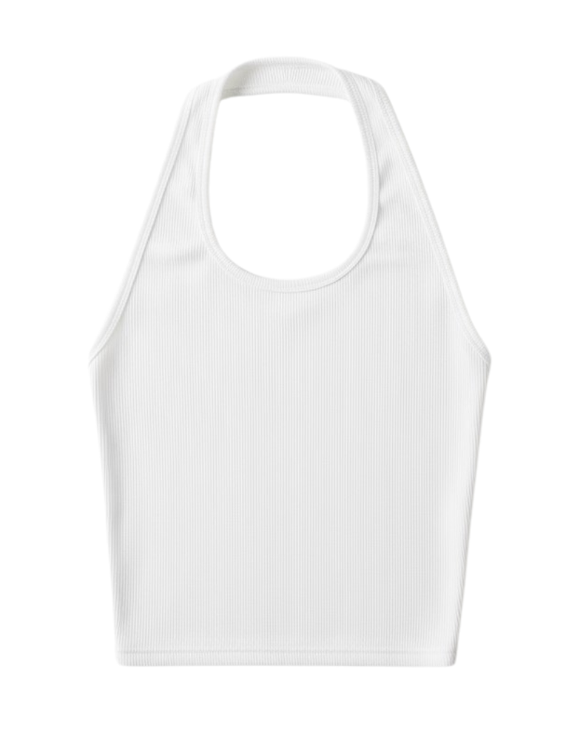 RAE HALTER TOP WHITE