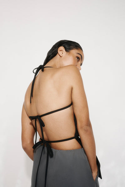 ONE OF OTHERS RAEF BACKLESS TOP BLACK