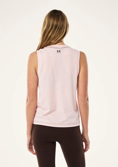 PE NATION SHIFT TANK CHALK PINK