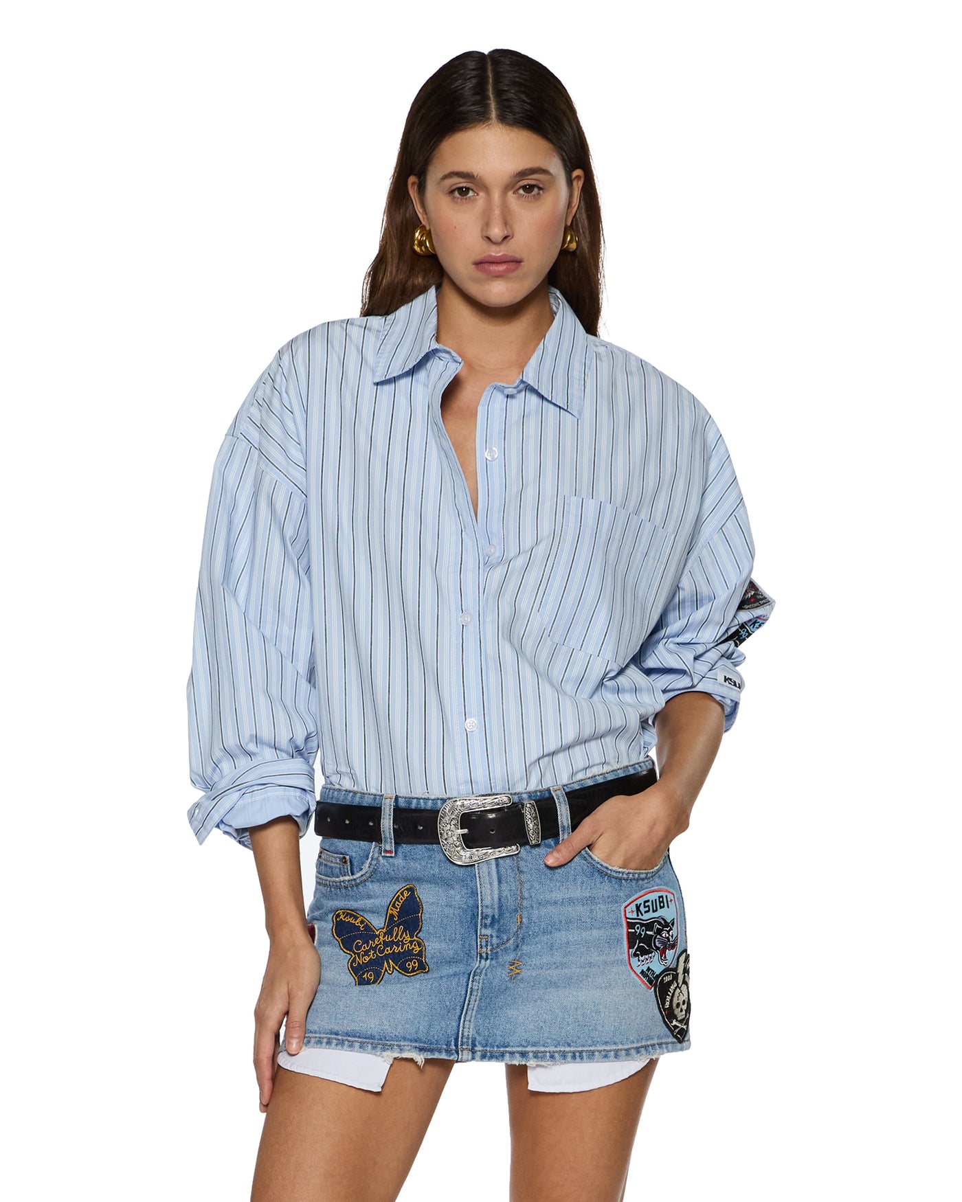 KSUBI MICRO MINI SKIRT HORIZON PATCH
