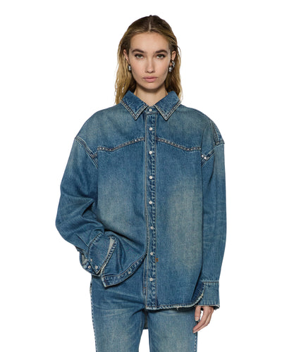 KSUBI OVERSIZED LONG SLEEVE SHIRT TEXAS BLUE