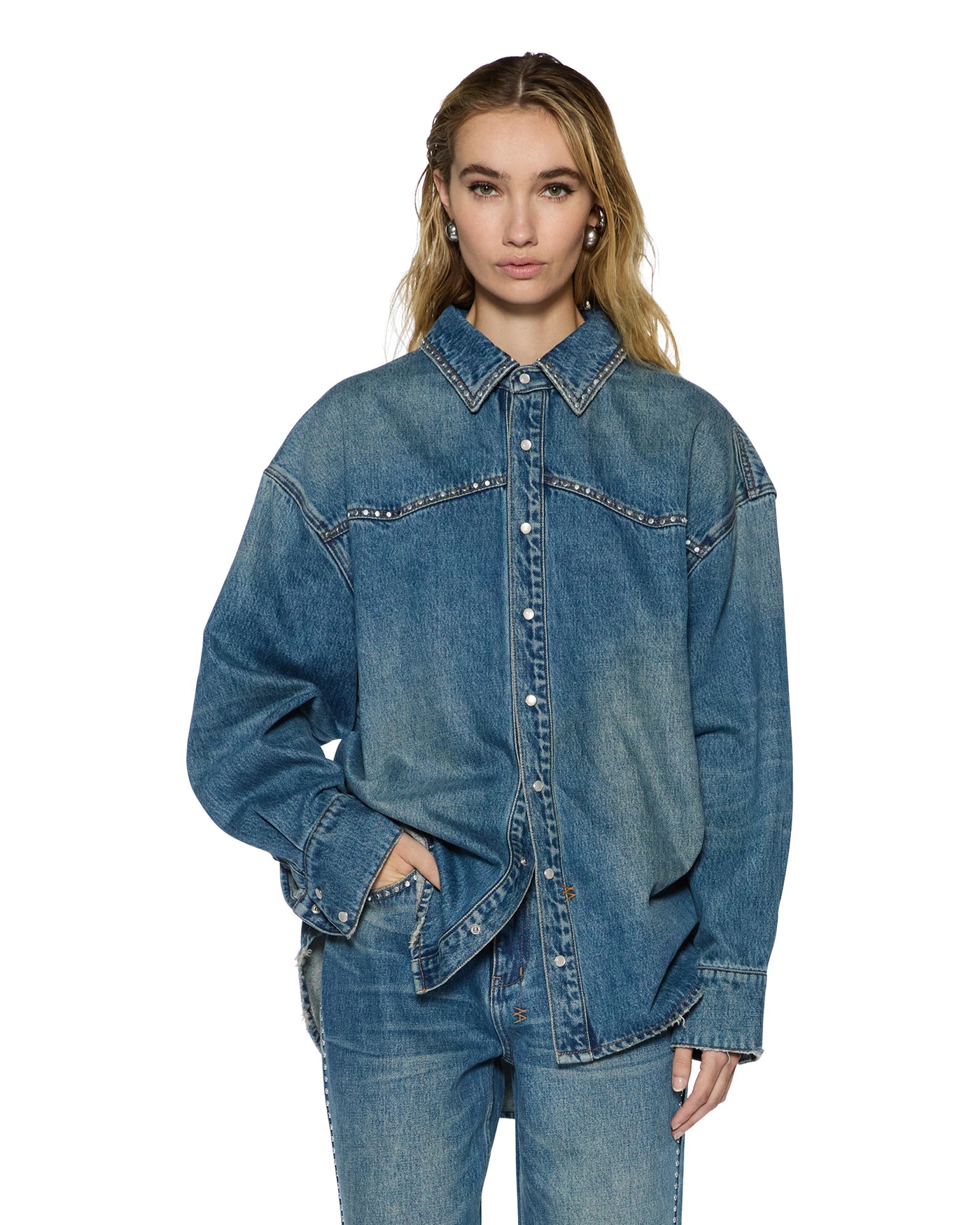 KSUBI OVERSIZED LONG SLEEVE SHIRT TEXAS BLUE