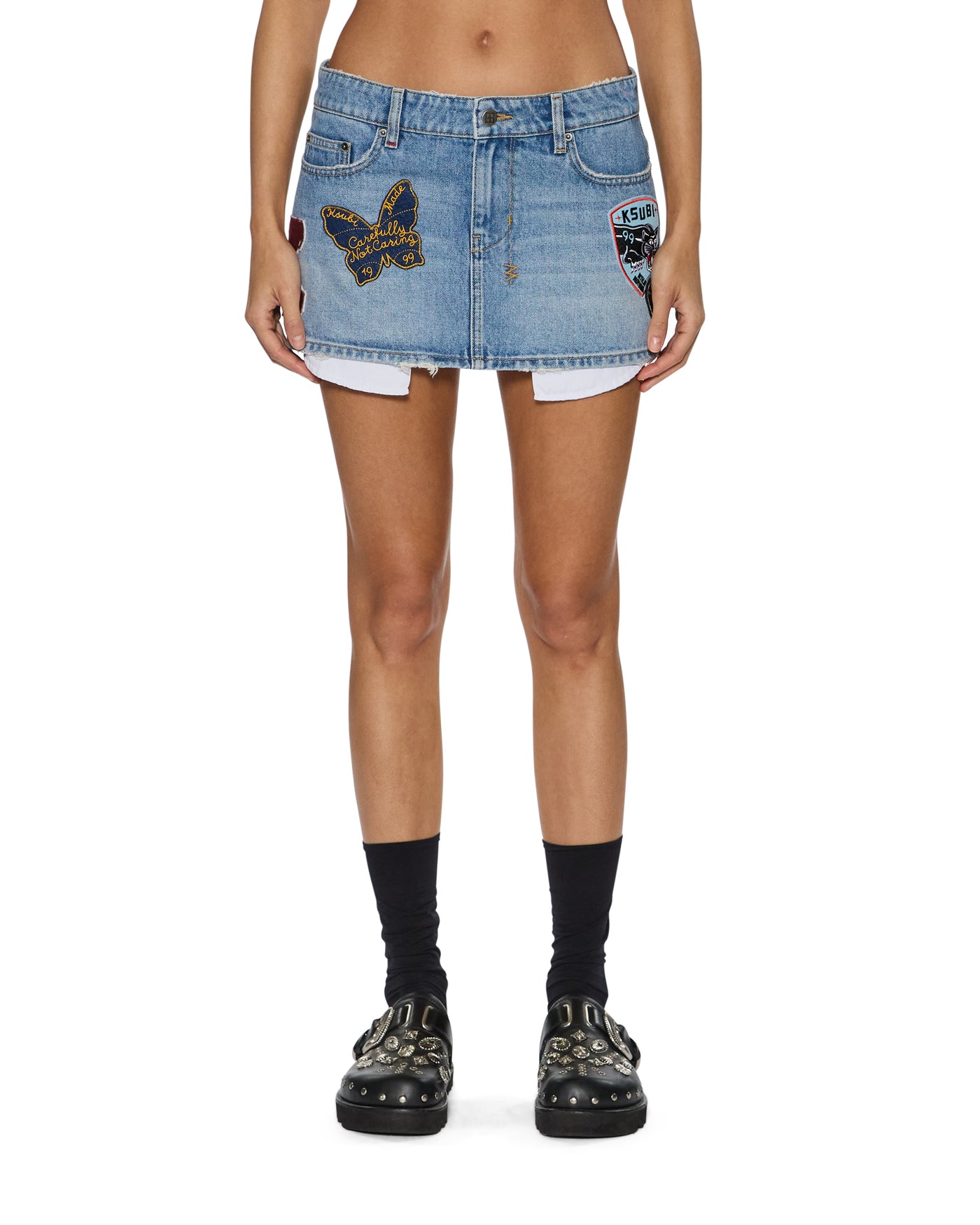 KSUBI MICRO MINI SKIRT HORIZON PATCH
