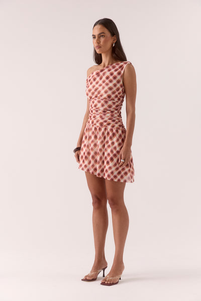 SOVERE STUDIO EUPHORIA MINI DRESS CHECK