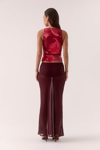 SOVERE STUDIO FLORENCE TOP RASPBERRY