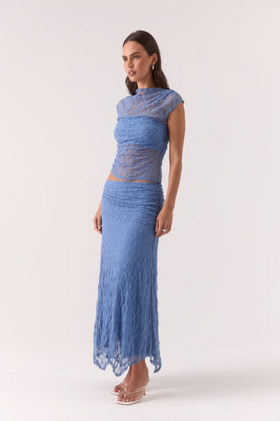 SOVERE STUDIO LOWRI SKIRT SLATE BLUE