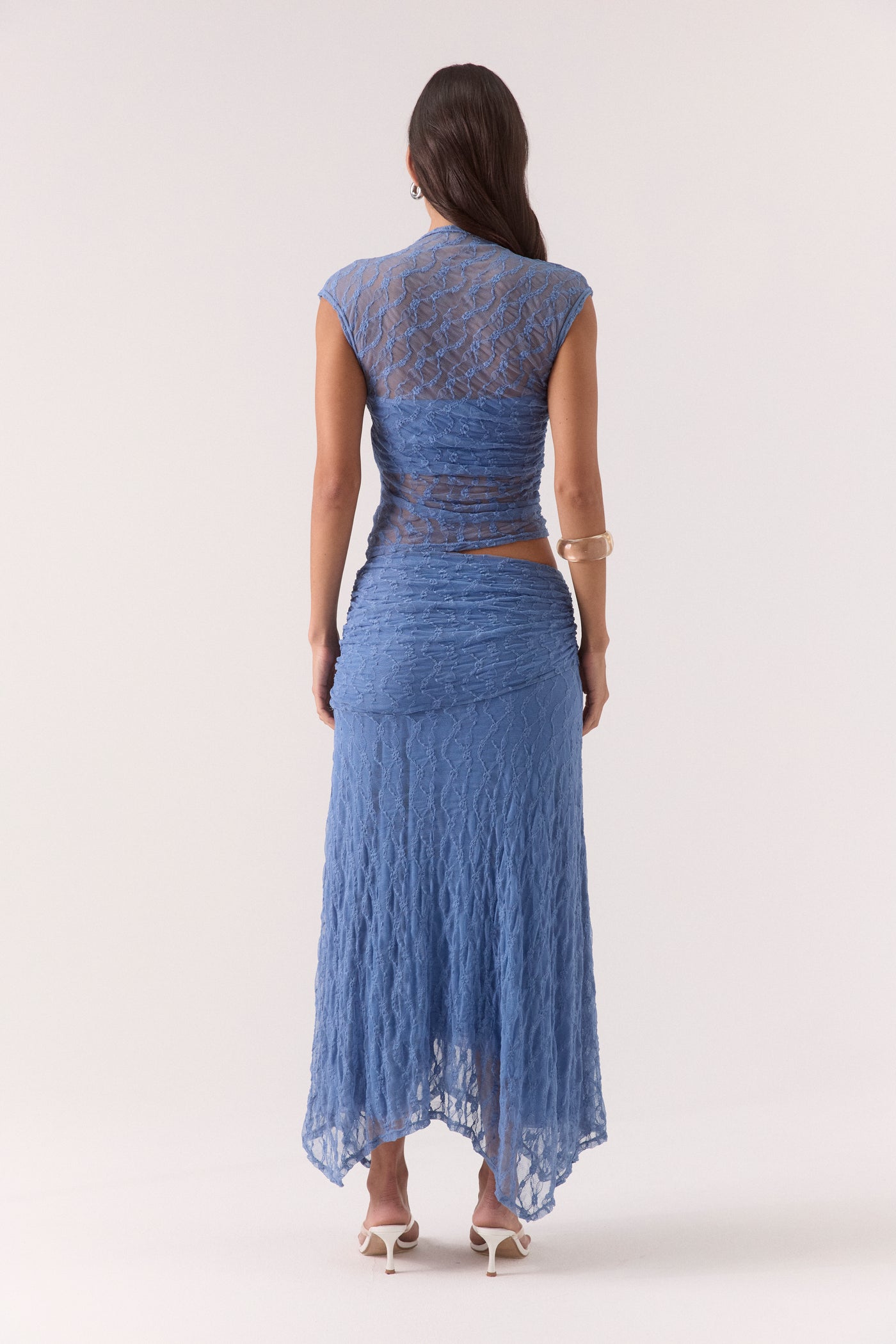 SOVERE STUDIO LOWRI TOP SLATE BLUE