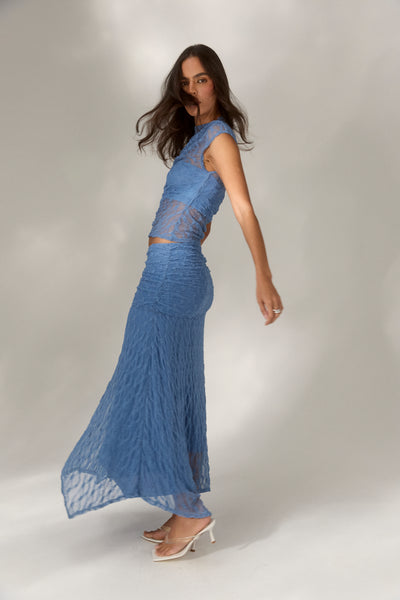 SOVERE STUDIO LOWRI SKIRT SLATE BLUE
