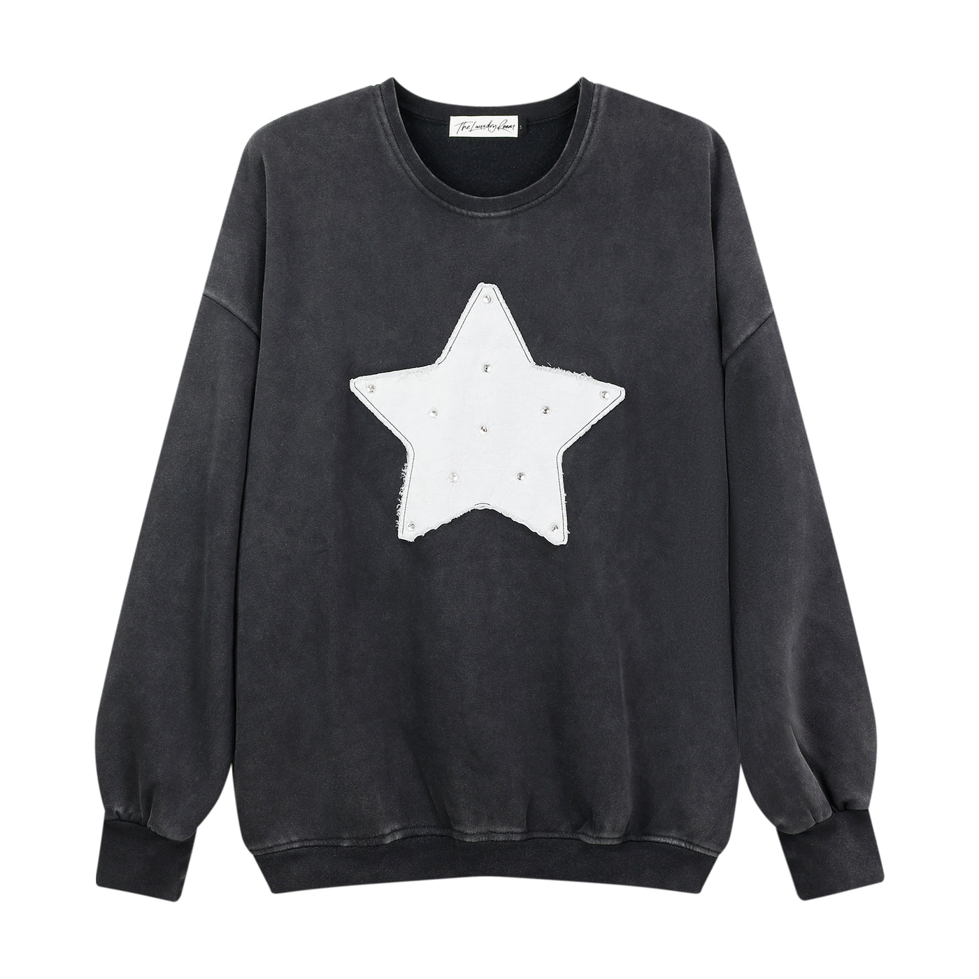 THE LAUNDRY ROOM RHINESTONE STAR JUMPER BLACK SNOW