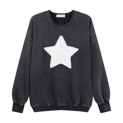 THE LAUNDRY ROOM RHINESTONE STAR JUMPER BLACK SNOW