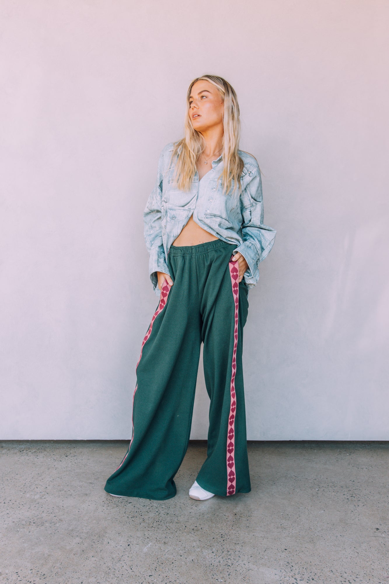 Sabbi The Raving Hearts Trackpants Green
