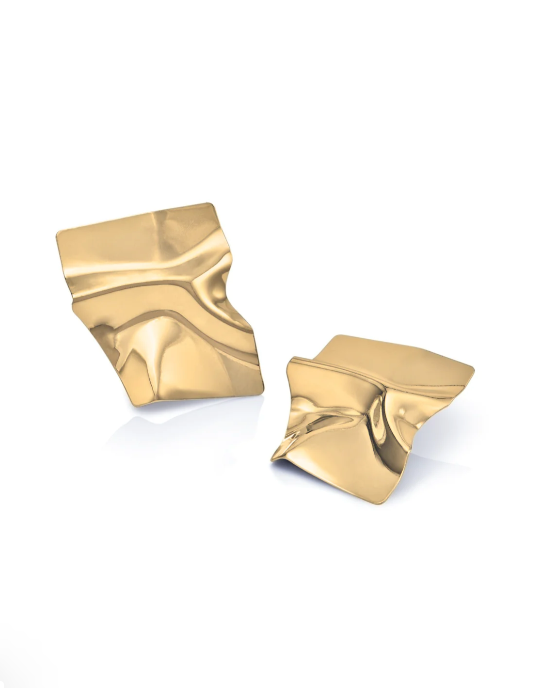 NOAH THE LABEL CRINKLE EARRINGS GOLD