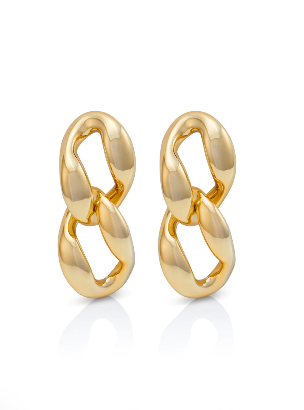 NOAH THE LABEL DOUBLE LINK EARRINGS GOLD