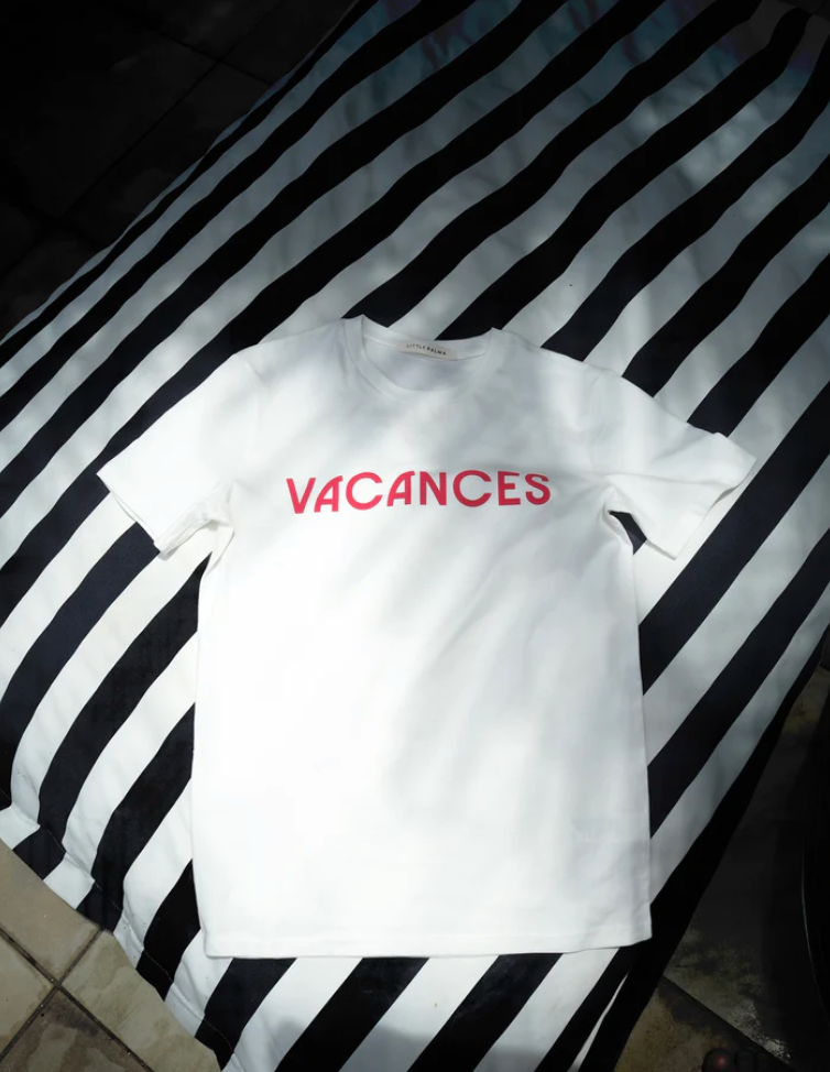 LITTLE PALMA VACANCES ORGANIC COTTON GRAPHIC PRINTED TEE