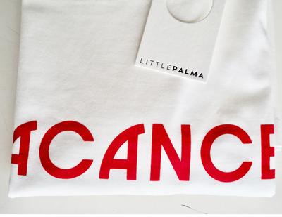 LITTLE PALMA VACANCES ORGANIC COTTON GRAPHIC PRINTED TEE