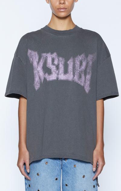 KSUBI WOMEN'S WORLD TOUR BOYFRIEND TEE CHARCOAL