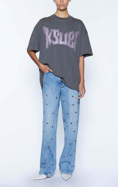 KSUBI WOMEN'S WORLD TOUR BOYFRIEND TEE CHARCOAL