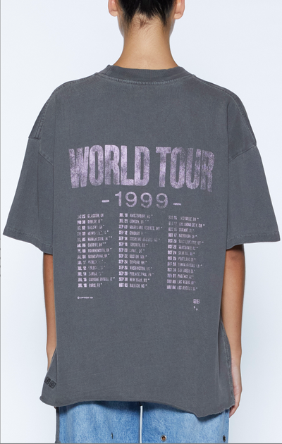 KSUBI WOMEN'S WORLD TOUR BOYFRIEND TEE CHARCOAL