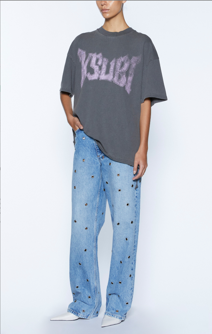 KSUBI WOMEN'S WORLD TOUR BOYFRIEND TEE CHARCOAL