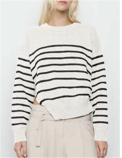 SOVERE SOLENE KNIT JUMPER CREAM/BLACK