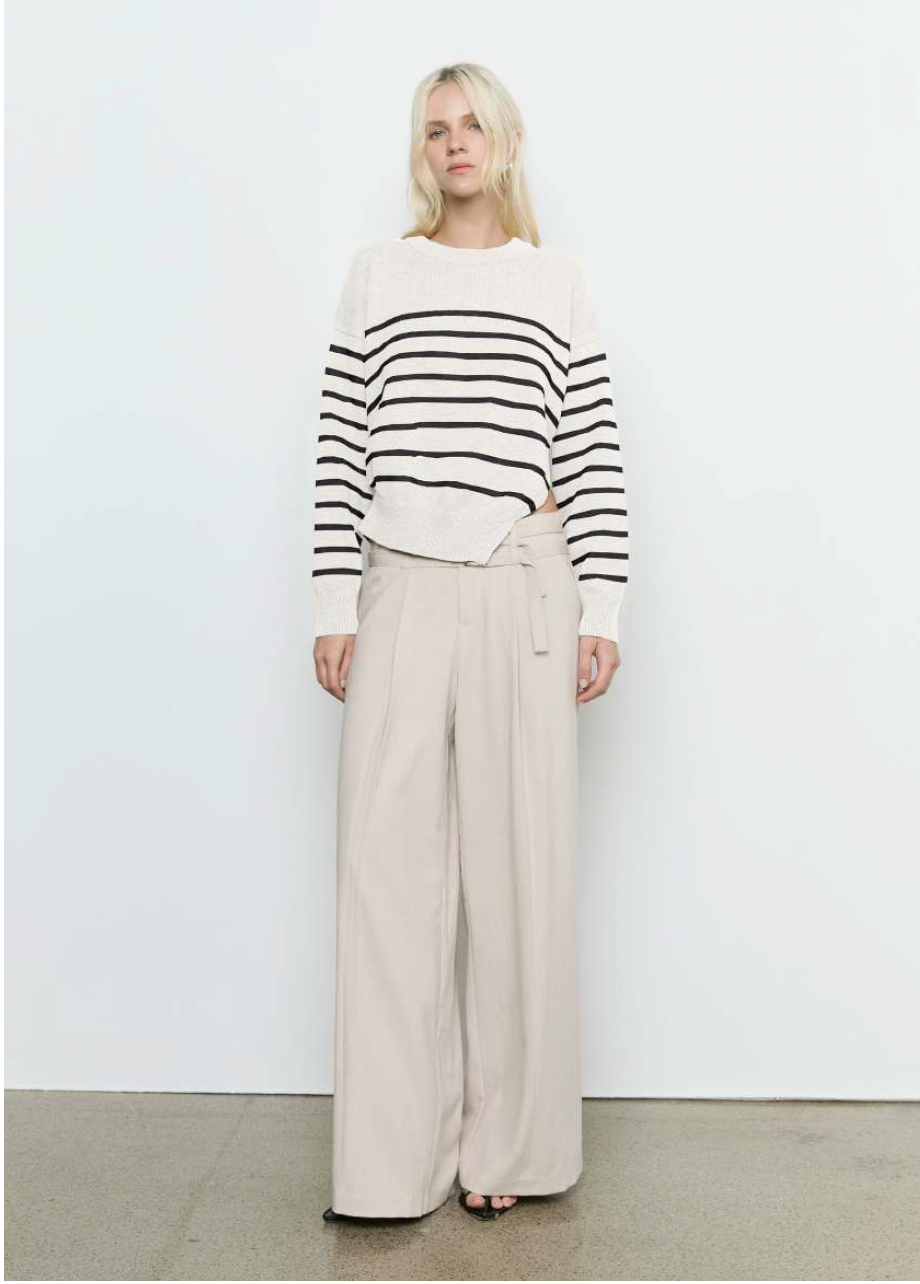 SOVERE SOLENE KNIT JUMPER CREAM/BLACK