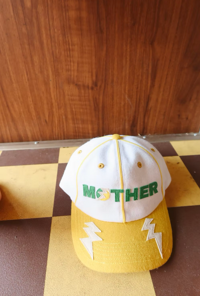 HAPPY LITTLE MOTHER | MOTHER LIGHTENING BOLT CAP YELLOW
