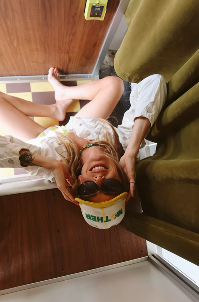HAPPY LITTLE MOTHER | MOTHER LIGHTENING BOLT CAP YELLOW