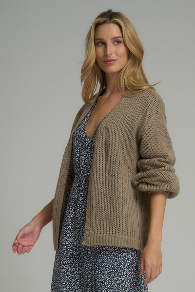 I LOVE LILYA | SEA KNIT CARDIGAN  MOCHA | BABY LEMONADE STORE