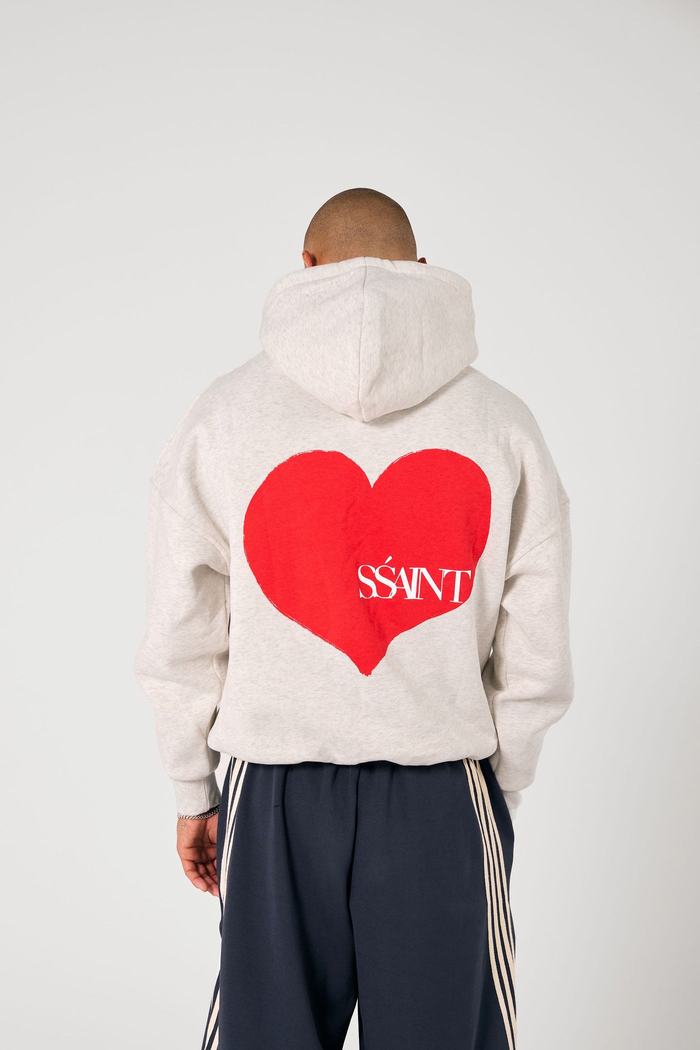 SŚAINT HEART HOODIE RED/GREY