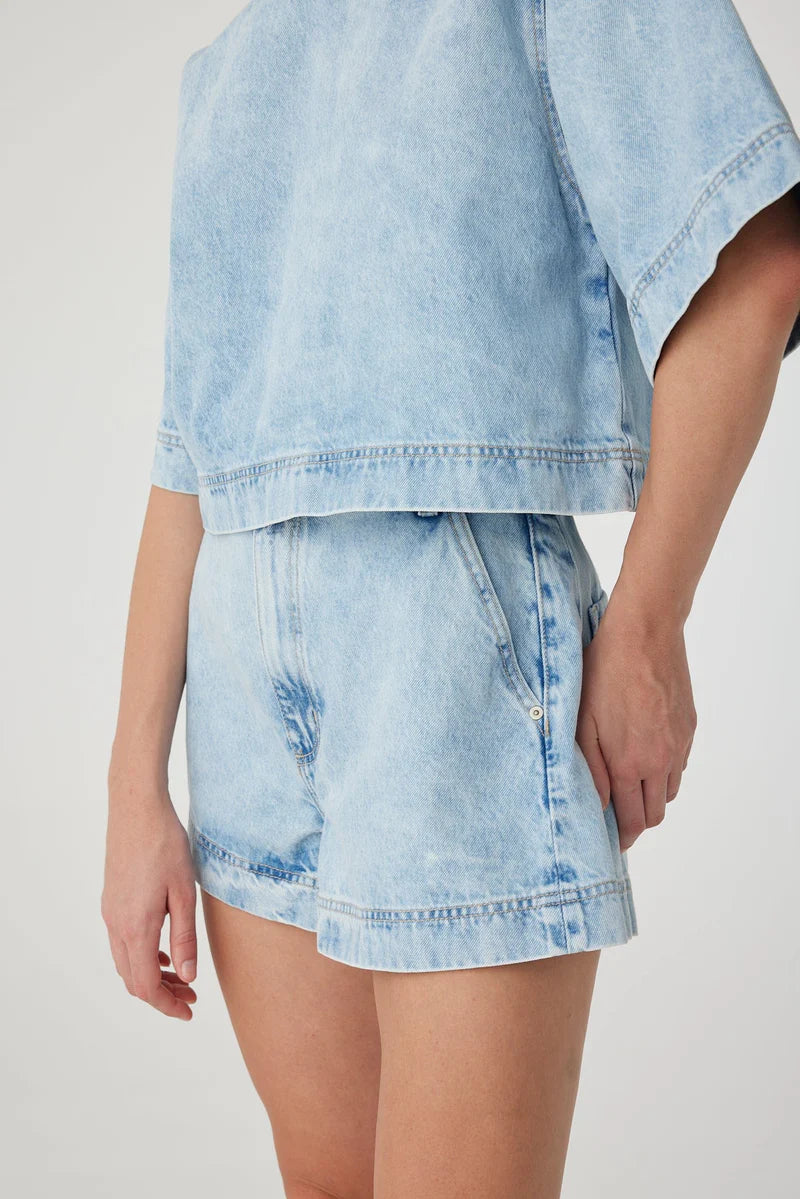NOBODY DENIM LUNA SHORTS CLOUD WASH 