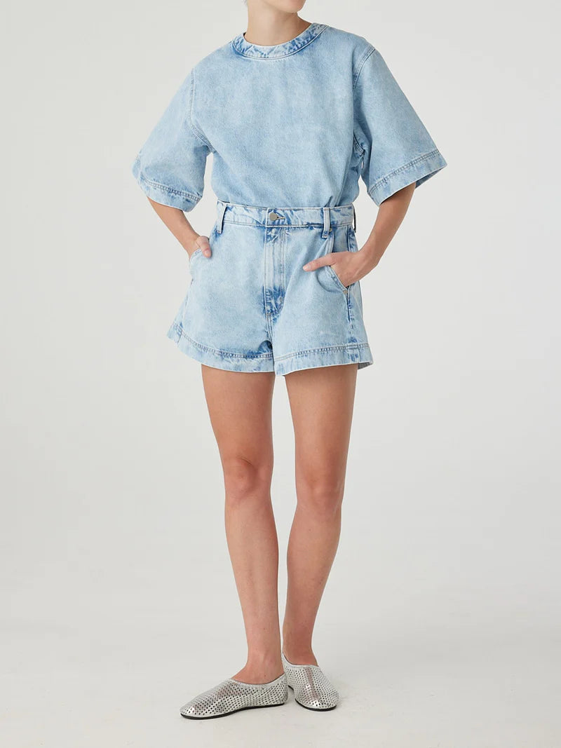 NOBODY DENIM LUNA TOP CLOUD WASH 