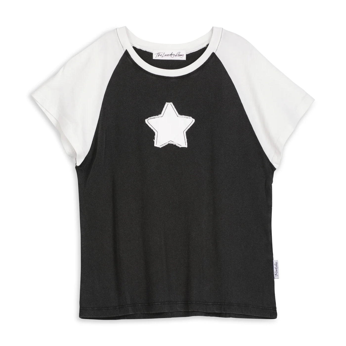 THE LAUNDRY ROOM STARDOM RAGLAN TEE BLACK AND WHITE | BABY LEMONADE STORE