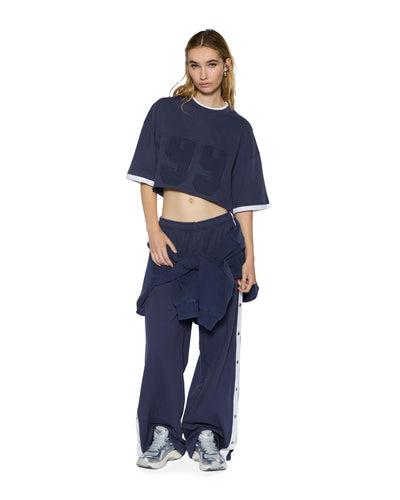 KSUBI 99 BOYFRIEND CROPPED SHORT SLEEVE TEE INK BLUE